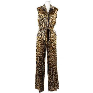 Yves Saint Laurent Panther Print Silk Jumpsuit